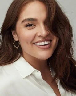 Miku Hoop Earrings In Rose Gold -Kendra Scott Jewelry Store kendra scott miku earring gold 02 lg