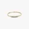 Mila 14k Yellow Gold Band Ring In White Diamond