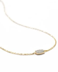 Millicent 14k Yellow Gold Delicate Chain Bracelet In White Diamond -Kendra Scott Jewelry Store kendra scott millicent delicate bracelet 14k gold white diamond 01 lg