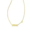 Mrs. Pendant Necklace In Gold -Kendra Scott Jewelry Store kendra scott mrs pendant necklace gold 00