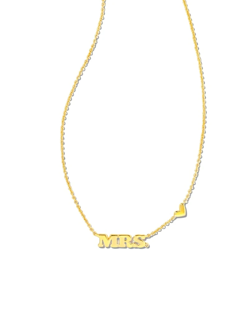 Mrs. Pendant Necklace In Gold 3 Mrs. Pendant Necklace In Gold