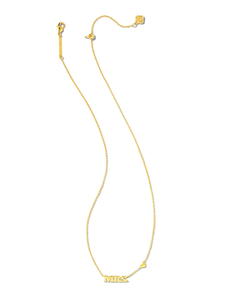 Mrs. Pendant Necklace In Gold 4 Mrs. Pendant Necklace In Gold - Image 2