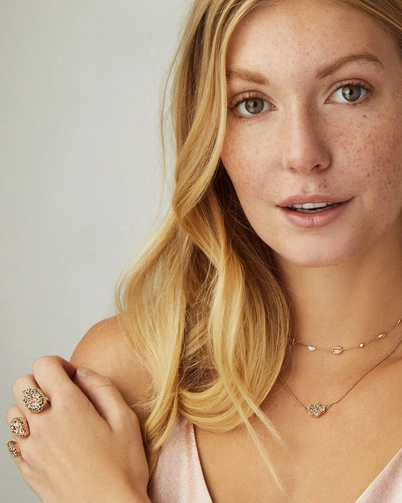 Naomi Gold Double Ring In Platinum Drusy 4 Naomi Gold Double Ring In Platinum Drusy - Image 2