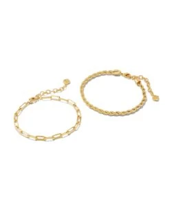 Olivia Set Of 2 Bracelets In Gold -Kendra Scott Jewelry Store kendra scott olivia set of 2 bracelets gold 01