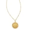 Om 18k Gold Vermeil Pendant Necklace In White Sapphire -Kendra Scott Jewelry Store kendra scott om pendant necklace 18k yellow gold vermeil blue sapphire 00