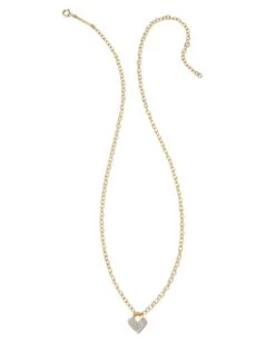 Pave Heart Padlock 14k Yellow Gold Pendant Necklace In White Diamond 7 Pave Heart Padlock 14k Yellow Gold Pendant Necklace In White Diamond -Kendra Scott Jewelry Store kendra scott pave heart padlock 14k yellow gold white diamond 01