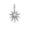 Sunburst With Pearl Charm In Vintage Silver -Kendra Scott Jewelry Store kendra scott pearl sunburst charm vintage silver 00 lg