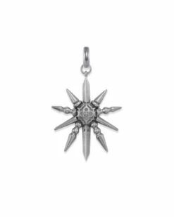 Sunburst With Pearl Charm In Vintage Silver -Kendra Scott Jewelry Store kendra scott pearl sunburst charm vintage silver 01 lg