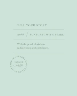 Sunburst With Pearl Charm In Rose Gold -Kendra Scott Jewelry Store kendra scott pearl sunburst charm 03 lg