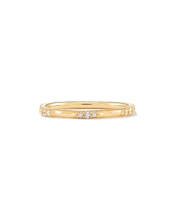 Posey 14k Yellow Gold Band Ring In White Diamonds 11 Posey 14k Yellow Gold Band Ring In White Diamonds -Kendra Scott Jewelry Store kendra scott posey band ring 14k yellow gold white diamond 01