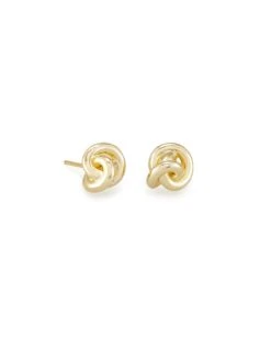 Presleigh Love Knot Stud Earrings In Gold