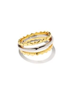Quinn Triple Band Ring In Mixed Metal
