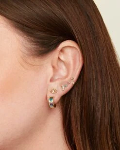 Reeve Mini 14K Yellow Gold Single Stud Earring In Turquoise 8 Reeve Mini 14K Yellow Gold Single Stud Earring In Turquoise -Kendra Scott Jewelry Store kendra scott reeve piercing stud gold turquoise 03 lg