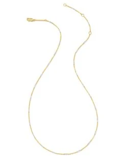 Roll Bar Chain Necklace In Mixed Metal