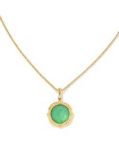 Sage 18k Gold Vermeil Pendant Necklace In Chrysoprase
