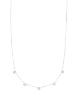 Shannon 14k White Gold Collar Necklace In White Diamond