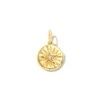Shooting Star 18k Yellow Gold Vermeil Charm In White Sapphire