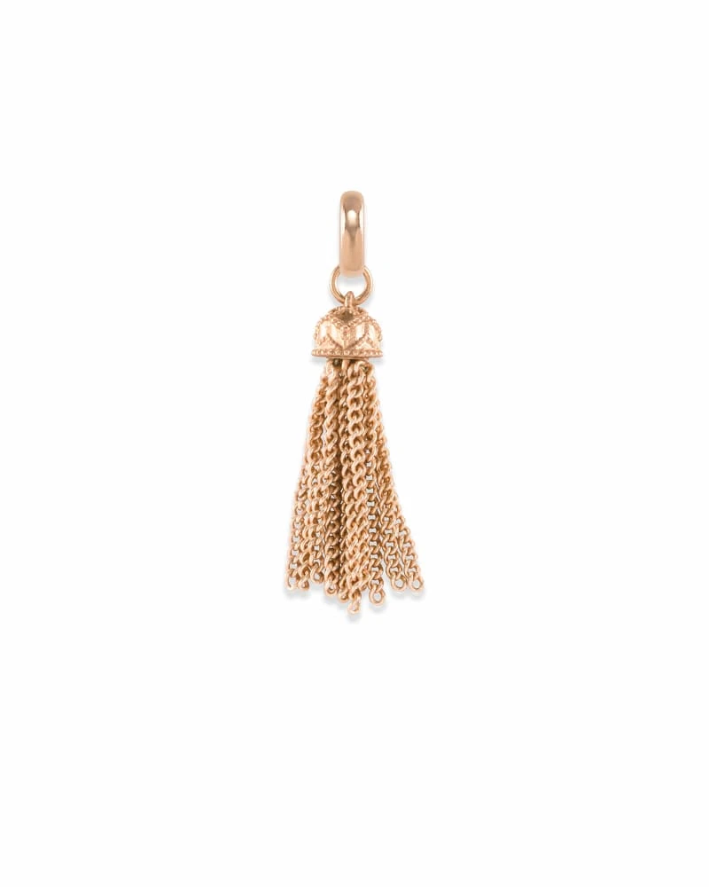 Small Tassel Charm In Rose Gold 6 Small Tassel Charm In Rose Gold - Image 4