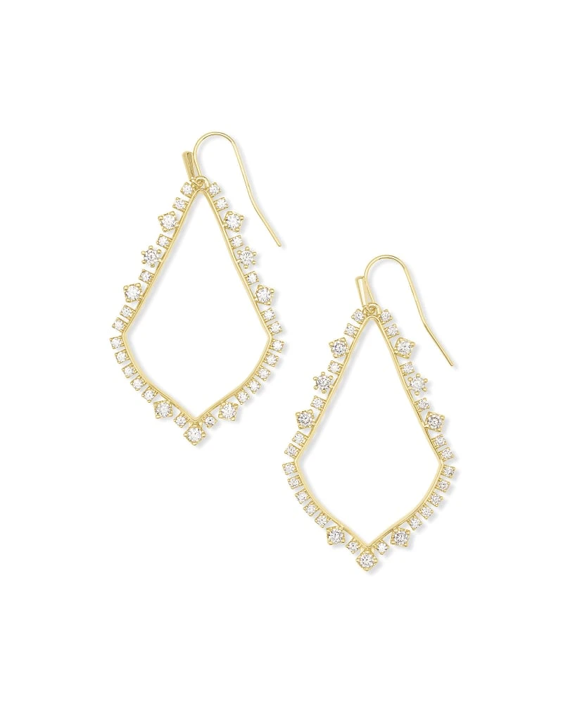 Sophee Crystal Drop Earrings In Gold 3 Sophee Crystal Drop Earrings In Gold