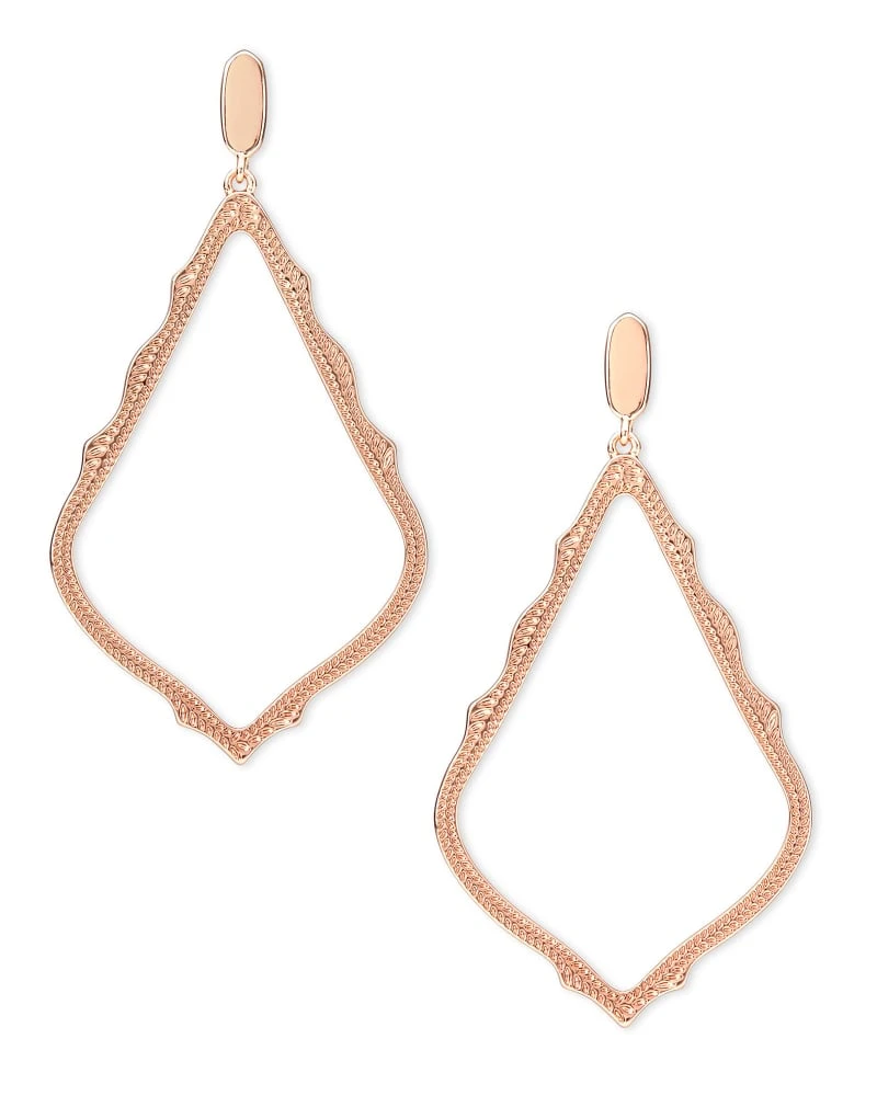 Sophee Clip On Drop Earrings In Rose Gold 3 Sophee Clip On Drop Earrings In Rose Gold