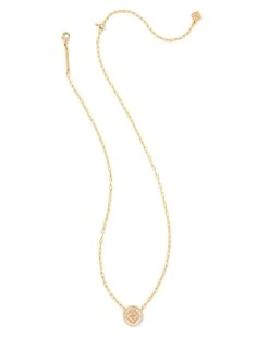 Stamped Dira Gold Pendant Necklace In Ivory Mother-Of-Pearl -Kendra Scott Jewelry Store kendra scott stamped dira pendant necklace gold ivory mother of pearl 01