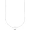 Star Of David 14k White Gold Pendant Necklace In White Diamonds