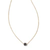 Stella 14k Yellow Gold Pendant Necklace In Black Diamond