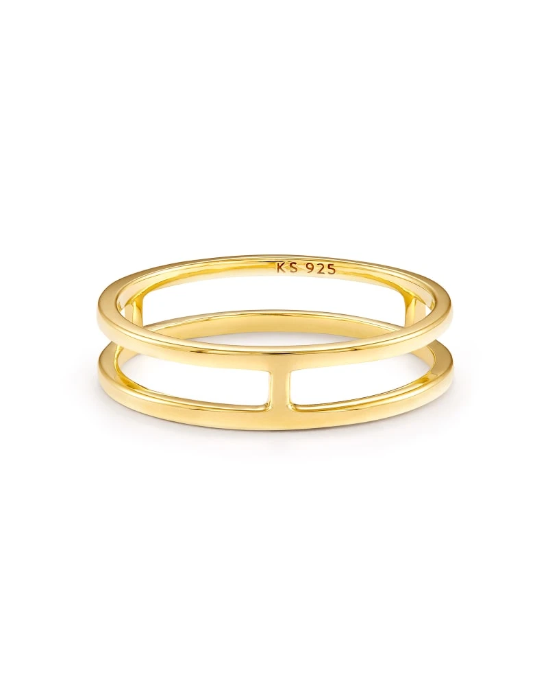 Bennett Double Band Ring In 18k Yellow Gold Vermeil 3 Bennett Double Band Ring In 18k Yellow Gold Vermeil