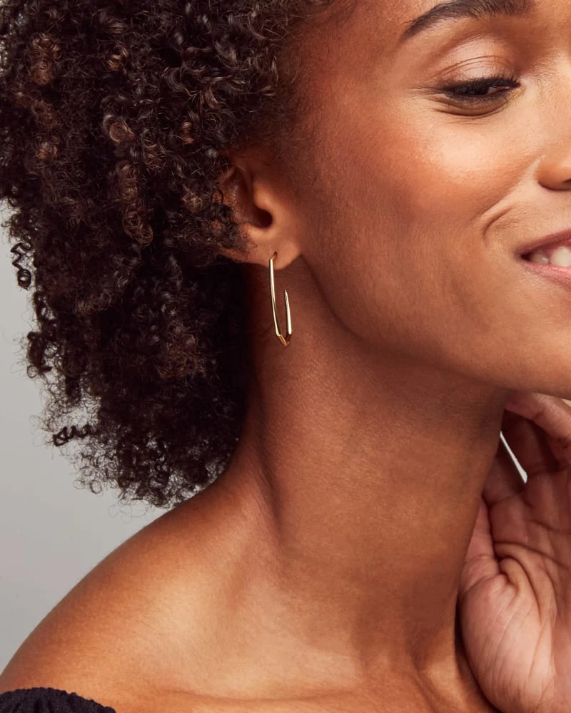 Ellen Hoop Earrings In 18k Gold Vermeil 4 Ellen Hoop Earrings In 18k Gold Vermeil - Image 2