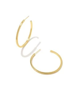 Sylvie Hoop Earrings In Gold