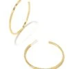 Sylvie Large Hoop Earrings In Gold