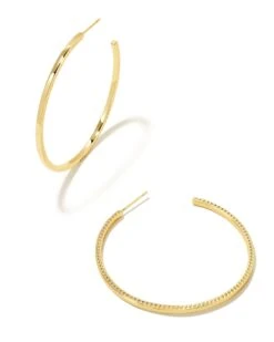 Sylvie Large Hoop Earrings In Gold
