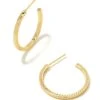 Sylvie Small Hoop Earrings In Gold 2 Sylvie Small Hoop Earrings In Gold -Kendra Scott Jewelry Store kendra scott sylvie small hoop earrings gold 00