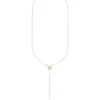 Tegan 14k Yellow Gold Y Necklace In White Diamond