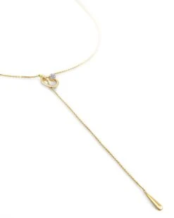 Tegan 14k Yellow Gold Y Necklace In White Diamond -Kendra Scott Jewelry Store kendra scott tegan y necklace 14k yellow gold white diamond 02 lg