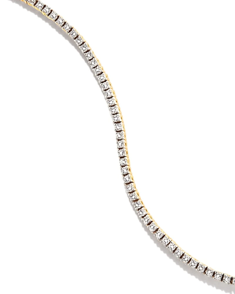 14k Yellow Gold Tennis Bracelet In White Diamond 4 14k Yellow Gold Tennis Bracelet In White Diamond - Image 2