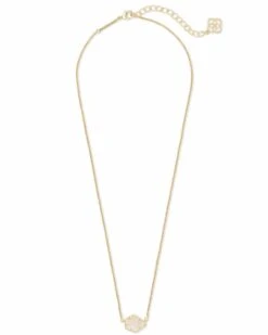 Tess Gold Pendant Necklace In Iridescent Drusy 7 Tess Gold Pendant Necklace In Iridescent Drusy -Kendra Scott Jewelry Store kendra scott tess gold pendant necklace in iridescent drusy 01 default lg