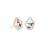 Tessa Rose Gold Stud Earrings In Dichroic Glass -Kendra Scott Jewelry Store kendra scott tessa earring rose gold dichroic 00 lg