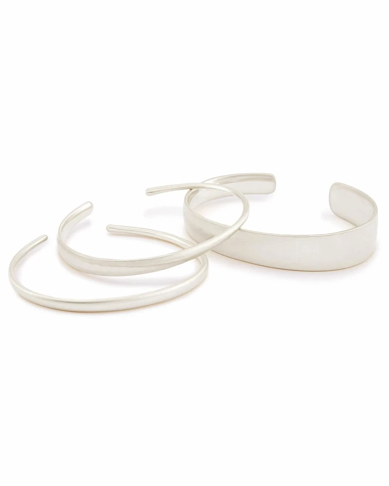 Tiana Pinch Bracelet Set In Bright Silver 5 Tiana Pinch Bracelet Set In Bright Silver - Image 3