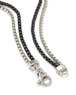 Wells Chain Bracelet In Sterling Silver And Black Hematite 7 Wells Chain Bracelet In Sterling Silver And Black Hematite -Kendra Scott Jewelry Store kendra scott wells chain bracelet mixed metal sterling silver hematite plating 01