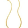 Wide Herringbone Chain Necklace In 18k Gold Vermeil