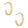 Wren Hoop Earrings In Mixed Metal 2 Wren Hoop Earrings In Mixed Metal -Kendra Scott Jewelry Store kendra scott wren hoop earring 2 tone 18k gold vermeil sterling silver 00 lg
