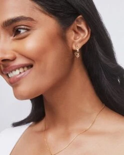 Wren Hoop Earrings In Mixed Metal -Kendra Scott Jewelry Store kendra scott wren hoop earring mixed metal