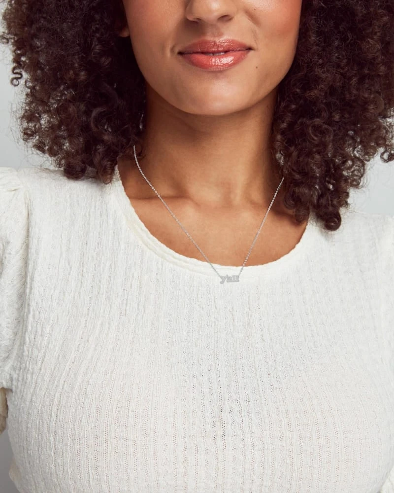 Y'all Pendant Necklace In Sterling Silver 4 Y'all Pendant Necklace In Sterling Silver - Image 2