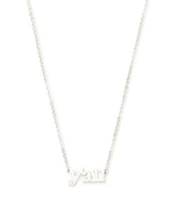 Y'all Pendant Necklace In Sterling Silver 7 Y'all Pendant Necklace In Sterling Silver -Kendra Scott Jewelry Store kendra scott yall pendant necklace sterling silver 00 lg