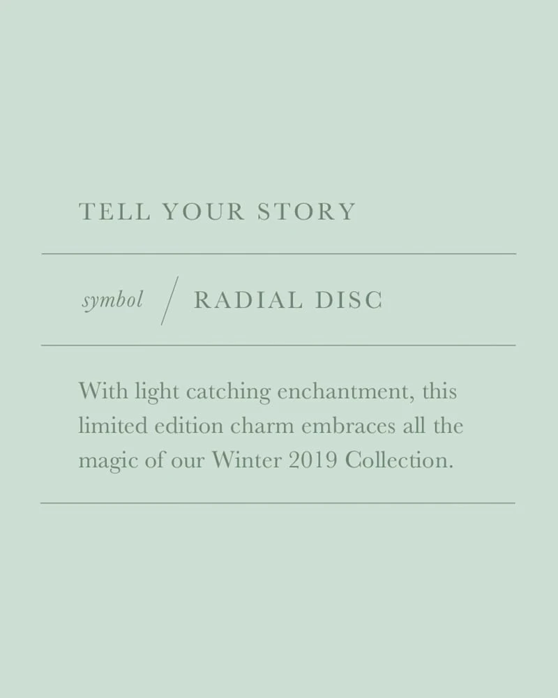 Radial Disc Gold Charm In Gray Illusion 4 Radial Disc Gold Charm In Gray Illusion - Image 2